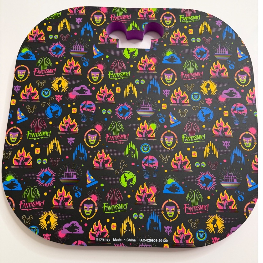 Disney Fantasmic Stadium Foam Seat Cushions Set of 2 Purple Black NWOT